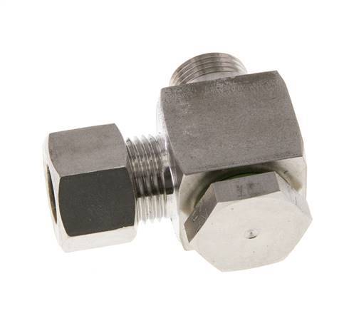 12L & G3/8'' Stainless Steel Swivel Joint Compression Fitting with Male Threads 315 bar Rotatable ISO 8434-1
