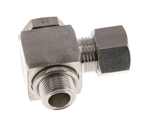 12L & G3/8'' Stainless Steel Swivel Joint Compression Fitting with Male Threads 315 bar Rotatable ISO 8434-1