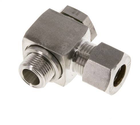 12L & G3/8'' Stainless Steel Swivel Joint Compression Fitting with Male Threads 315 bar Rotatable ISO 8434-1
