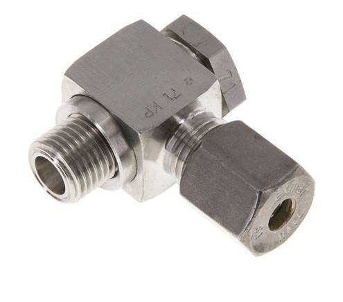 6S & G1/4'' Stainless Steel Swivel Joint Compression Fitting with Male Threads 400 bar Rotatable ISO 8434-1