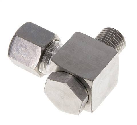8S & G1/4'' Stainless Steel Swivel Joint Compression Fitting with Male Threads 400 bar Rotatable ISO 8434-1