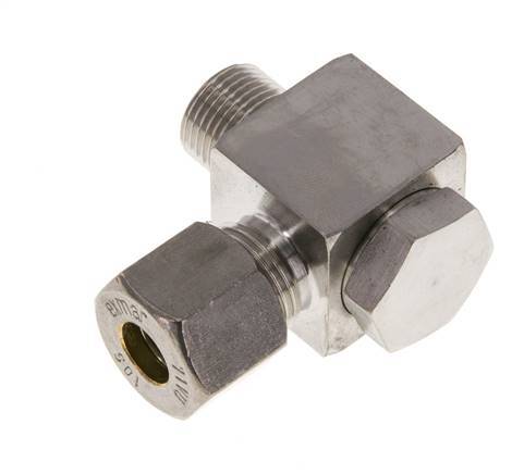 10S & G3/8'' Stainless Steel Swivel Joint Compression Fitting with Male Threads 400 bar Rotatable ISO 8434-1