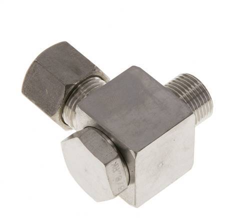 10S & G3/8'' Stainless Steel Swivel Joint Compression Fitting with Male Threads 400 bar Rotatable ISO 8434-1