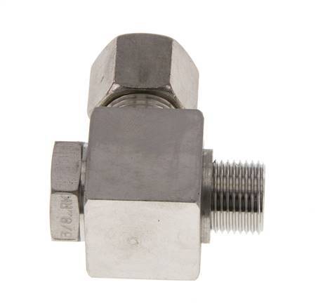 10S & G3/8'' Stainless Steel Swivel Joint Compression Fitting with Male Threads 400 bar Rotatable ISO 8434-1