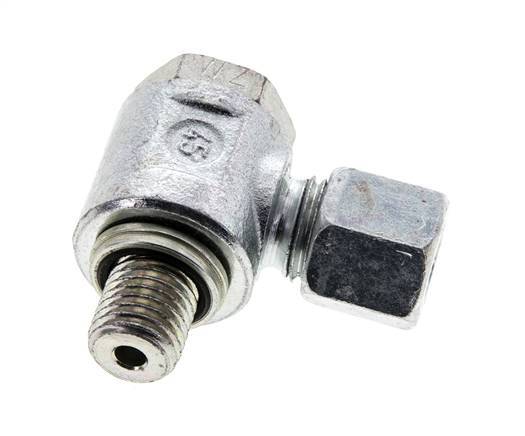 8L & M12x1.5 Zink plated Steel Swivel Joint Cutting Fitting with Male Threads 315 bar NBRO-ring Rotatable ISO 8434-1