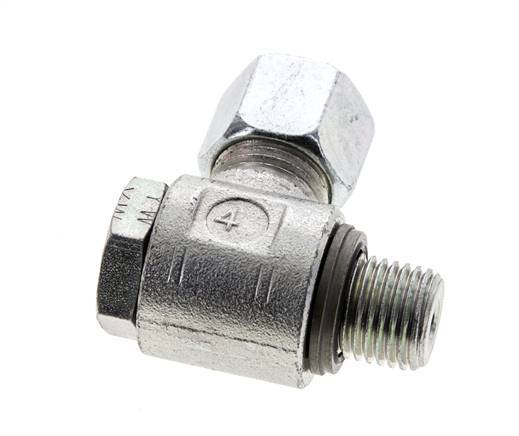 10L & M14x1.5 Zink plated Steel Swivel Joint Cutting Fitting with Male Threads 315 bar NBRO-ring Rotatable ISO 8434-1