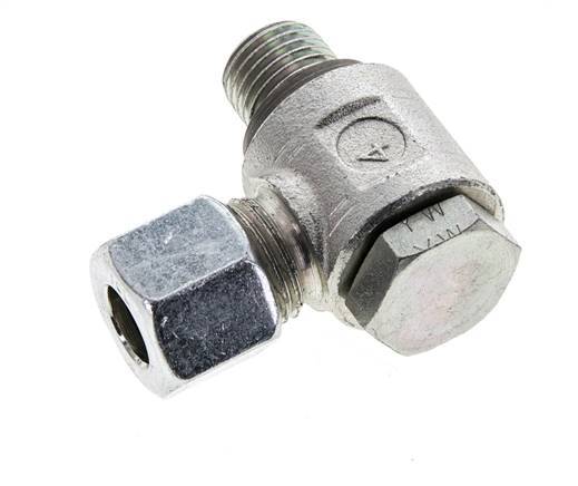 10L & M14x1.5 Zink plated Steel Swivel Joint Cutting Fitting with Male Threads 315 bar NBRO-ring Rotatable ISO 8434-1