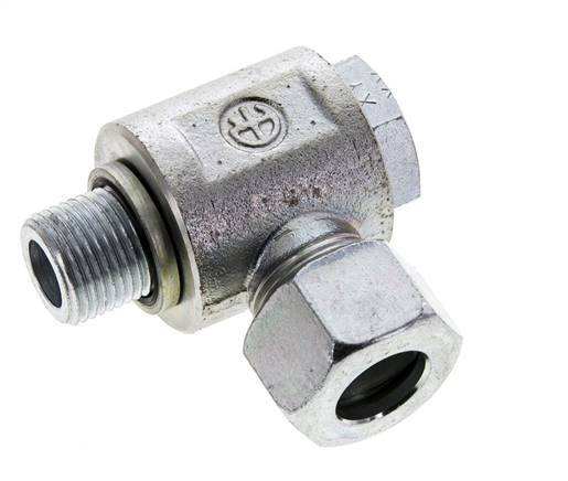 15L & M18x1.5 Zink plated Steel Swivel Joint Cutting Fitting with Male Threads 315 bar NBRO-ring Rotatable ISO 8434-1