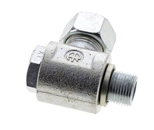 15L & M18x1.5 Zink plated Steel Swivel Joint Cutting Fitting with Male Threads 315 bar NBRO-ring Rotatable ISO 8434-1
