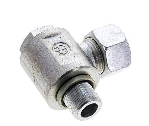 15L & M18x1.5 Zink plated Steel Swivel Joint Cutting Fitting with Male Threads 315 bar NBRO-ring Rotatable ISO 8434-1