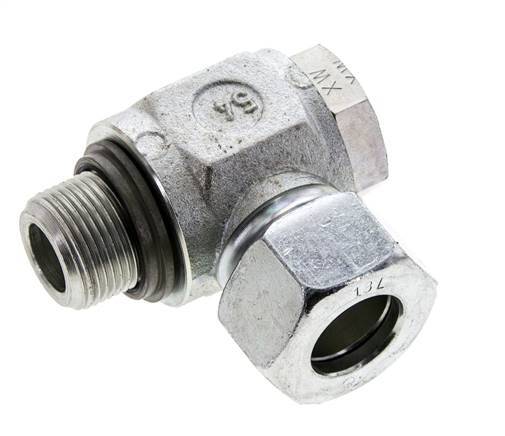 18L & M22x1.5 Zink plated Steel Swivel Joint Cutting Fitting with Male Threads 315 bar NBRO-ring Rotatable ISO 8434-1
