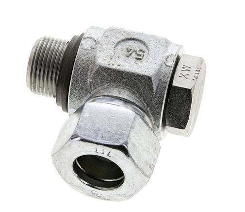 18L & M22x1.5 Zink plated Steel Swivel Joint Cutting Fitting with Male Threads 315 bar NBRO-ring Rotatable ISO 8434-1