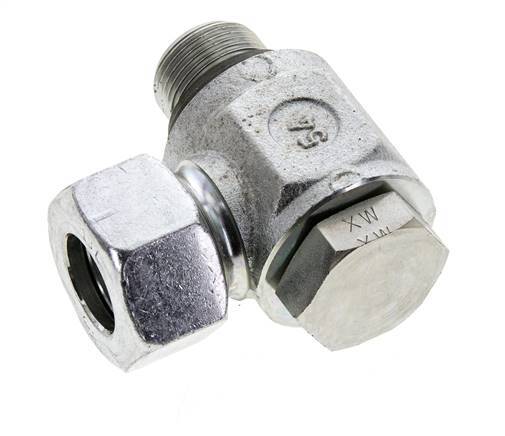 18L & M22x1.5 Zink plated Steel Swivel Joint Cutting Fitting with Male Threads 315 bar NBRO-ring Rotatable ISO 8434-1