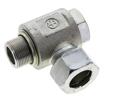 22L & M26x1.5 Zink plated Steel Swivel Joint Cutting Fitting with Male Threads 160 bar NBRO-ring Rotatable ISO 8434-1