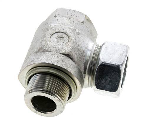 28L & M33x2 Zink plated Steel Swivel Joint Cutting Fitting with Male Threads 160 bar NBRO-ring Rotatable ISO 8434-1
