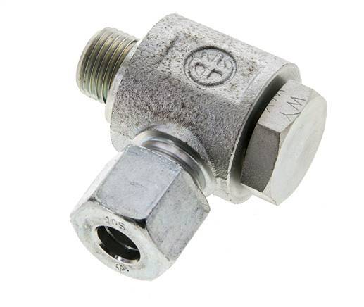 10S & M16x1.5 Zink plated Steel Swivel Joint Cutting Fitting with Male Threads 400 bar NBRO-ring Rotatable ISO 8434-1