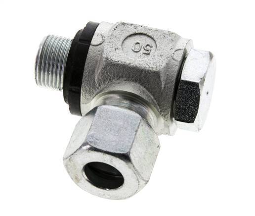 14S & M20x1.5 Zink plated Steel Swivel Joint Cutting Fitting with Male Threads 400 bar NBRO-ring Rotatable ISO 8434-1