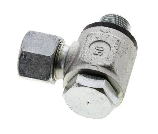 14S & M20x1.5 Zink plated Steel Swivel Joint Cutting Fitting with Male Threads 400 bar NBRO-ring Rotatable ISO 8434-1