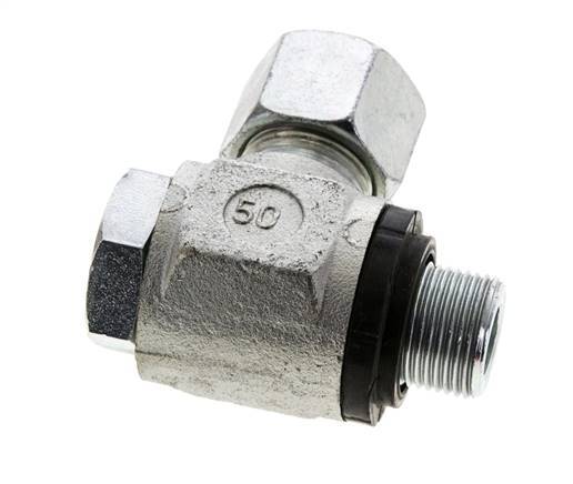 14S & M20x1.5 Zink plated Steel Swivel Joint Cutting Fitting with Male Threads 400 bar NBRO-ring Rotatable ISO 8434-1
