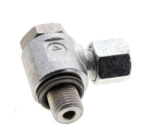 8L & G1/4'' Zink plated Steel Swivel Joint Cutting Fitting with Male Threads 315 bar NBRO-ring Rotatable ISO 8434-1