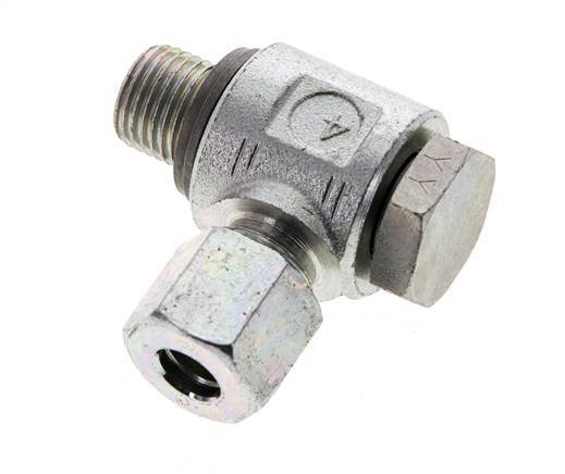 8L & G1/4'' Zink plated Steel Swivel Joint Cutting Fitting with Male Threads 315 bar NBRO-ring Rotatable ISO 8434-1