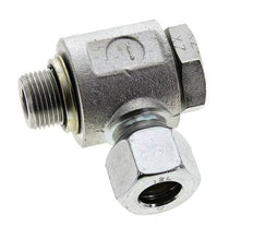 12L & G3/8'' Zink plated Steel Swivel Joint Cutting Fitting with Male Threads 315 bar NBRO-ring Rotatable ISO 8434-1