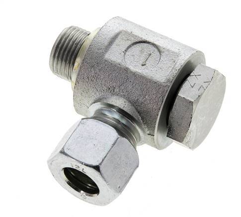 12L & G3/8'' Zink plated Steel Swivel Joint Cutting Fitting with Male Threads 315 bar NBRO-ring Rotatable ISO 8434-1