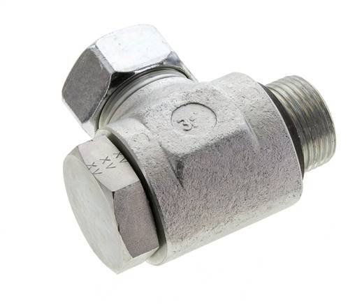 28L & G1'' Zink plated Steel Swivel Joint Cutting Fitting with Male Threads 160 bar NBRO-ring Rotatable ISO 8434-1