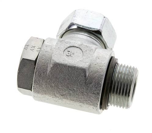 28L & G1'' Zink plated Steel Swivel Joint Cutting Fitting with Male Threads 160 bar NBRO-ring Rotatable ISO 8434-1