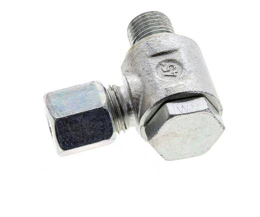 6S & G1/4'' Zink plated Steel Swivel Joint Cutting Fitting with Male Threads 400 bar NBRO-ring Rotatable ISO 8434-1