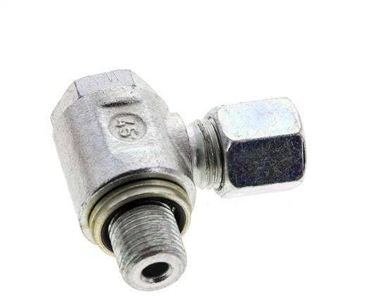 6S & G1/4'' Zink plated Steel Swivel Joint Cutting Fitting with Male Threads 400 bar NBRO-ring Rotatable ISO 8434-1