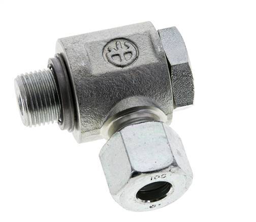 10S & G3/8'' Zink plated Steel Swivel Joint Cutting Fitting with Male Threads 400 bar NBRO-ring Rotatable ISO 8434-1
