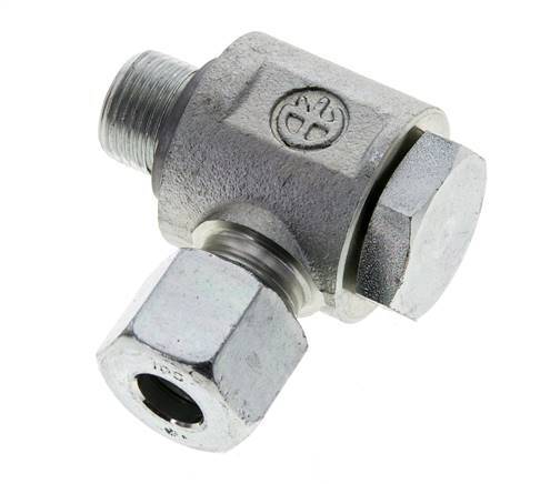 10S & G3/8'' Zink plated Steel Swivel Joint Cutting Fitting with Male Threads 400 bar NBRO-ring Rotatable ISO 8434-1