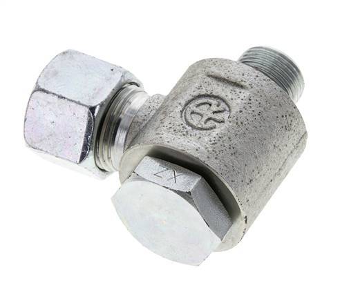 12S & G3/8'' Zink plated Steel Swivel Joint Cutting Fitting with Male Threads 400 bar NBRO-ring Rotatable ISO 8434-1