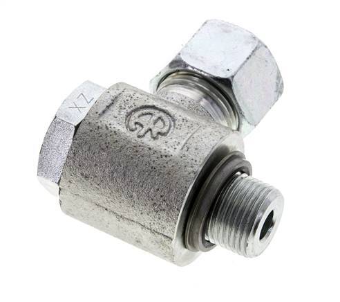 12S & G3/8'' Zink plated Steel Swivel Joint Cutting Fitting with Male Threads 400 bar NBRO-ring Rotatable ISO 8434-1