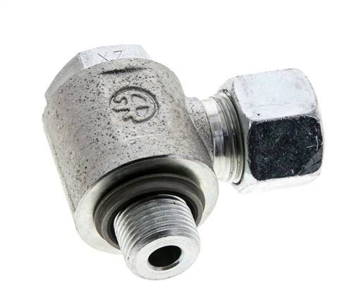 12S & G3/8'' Zink plated Steel Swivel Joint Cutting Fitting with Male Threads 400 bar NBRO-ring Rotatable ISO 8434-1