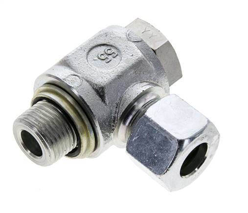 14S & G1/2'' Zink plated Steel Swivel Joint Cutting Fitting with Male Threads 400 bar NBRO-ring Rotatable ISO 8434-1
