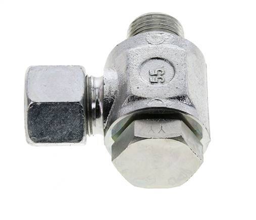 14S & G1/2'' Zink plated Steel Swivel Joint Cutting Fitting with Male Threads 400 bar NBRO-ring Rotatable ISO 8434-1
