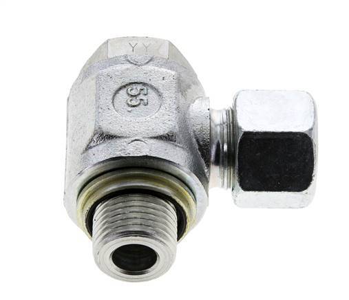 14S & G1/2'' Zink plated Steel Swivel Joint Cutting Fitting with Male Threads 400 bar NBRO-ring Rotatable ISO 8434-1