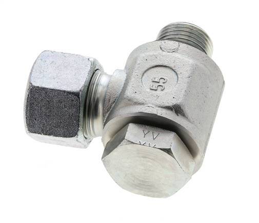 16S & G1/2'' Zink plated Steel Swivel Joint Cutting Fitting with Male Threads 400 bar NBRO-ring Rotatable ISO 8434-1