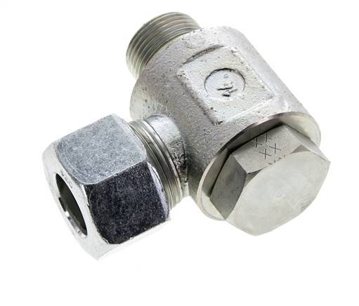 20S & G3/4'' Zink plated Steel Swivel Joint Cutting Fitting with Male Threads 400 bar NBRO-ring Rotatable ISO 8434-1