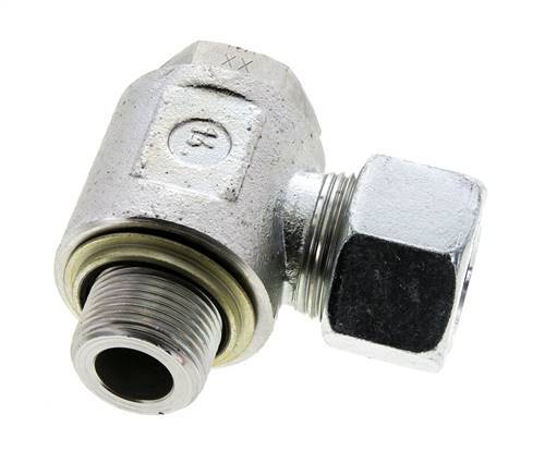 20S & G3/4'' Zink plated Steel Swivel Joint Cutting Fitting with Male Threads 400 bar NBRO-ring Rotatable ISO 8434-1