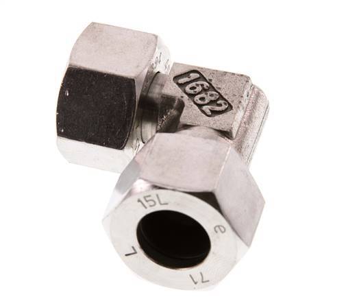 15L Stainless Steel Elbow Cutting Fitting with Swivel 315 bar FKM Adjustable ISO 8434-1