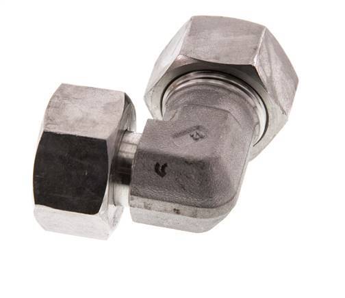 18L Stainless Steel Elbow Cutting Fitting with Swivel 315 bar FKM Adjustable ISO 8434-1