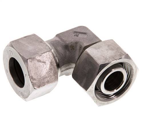 18L Stainless Steel Elbow Cutting Fitting with Swivel 315 bar FKM Adjustable ISO 8434-1