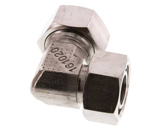 22L Stainless Steel Elbow Cutting Fitting with Swivel 160 bar FKM Adjustable ISO 8434-1