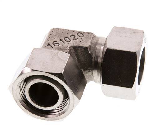 22L Stainless Steel Elbow Cutting Fitting with Swivel 160 bar FKM Adjustable ISO 8434-1