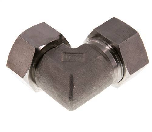28L Stainless Steel Elbow Cutting Fitting with Swivel 160 bar FKM Adjustable ISO 8434-1