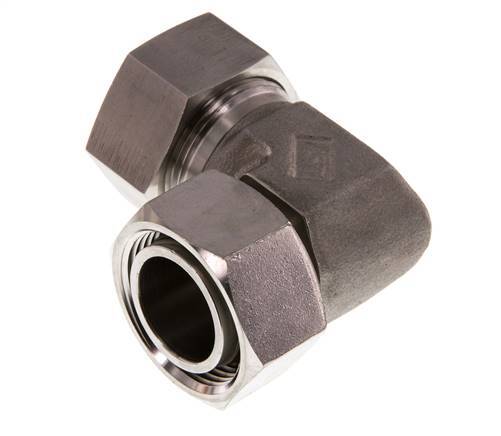 28L Stainless Steel Elbow Cutting Fitting with Swivel 160 bar FKM Adjustable ISO 8434-1