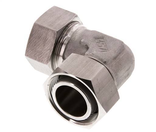 35L Stainless Steel Elbow Cutting Fitting with Swivel 160 bar FKM Adjustable ISO 8434-1